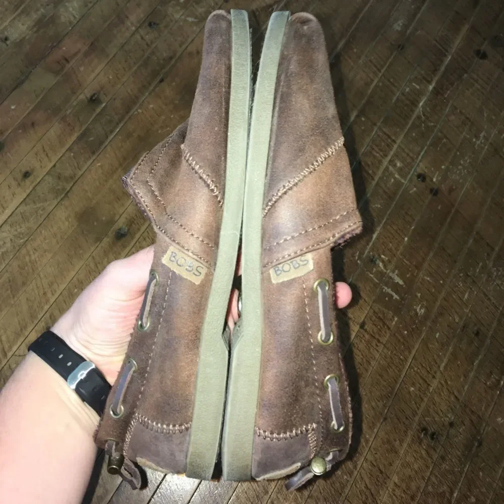 Bobs Memory foam leather slip on shoes